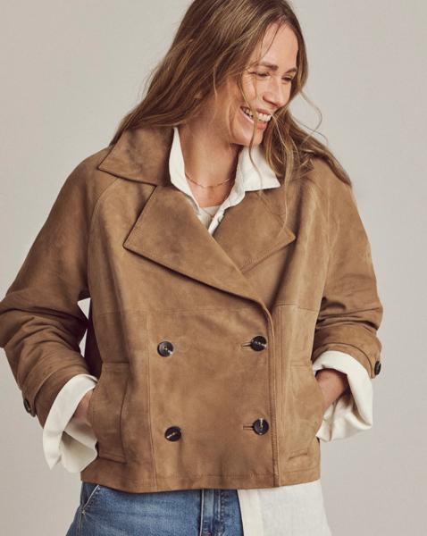 Anthology Real Suede Short Trench Jacket