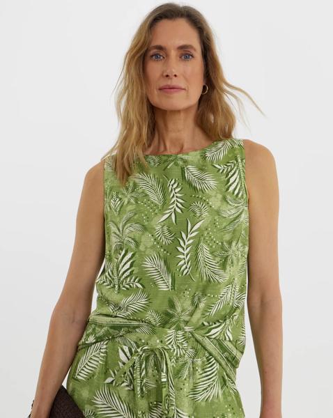 Linen Mix Shell Top