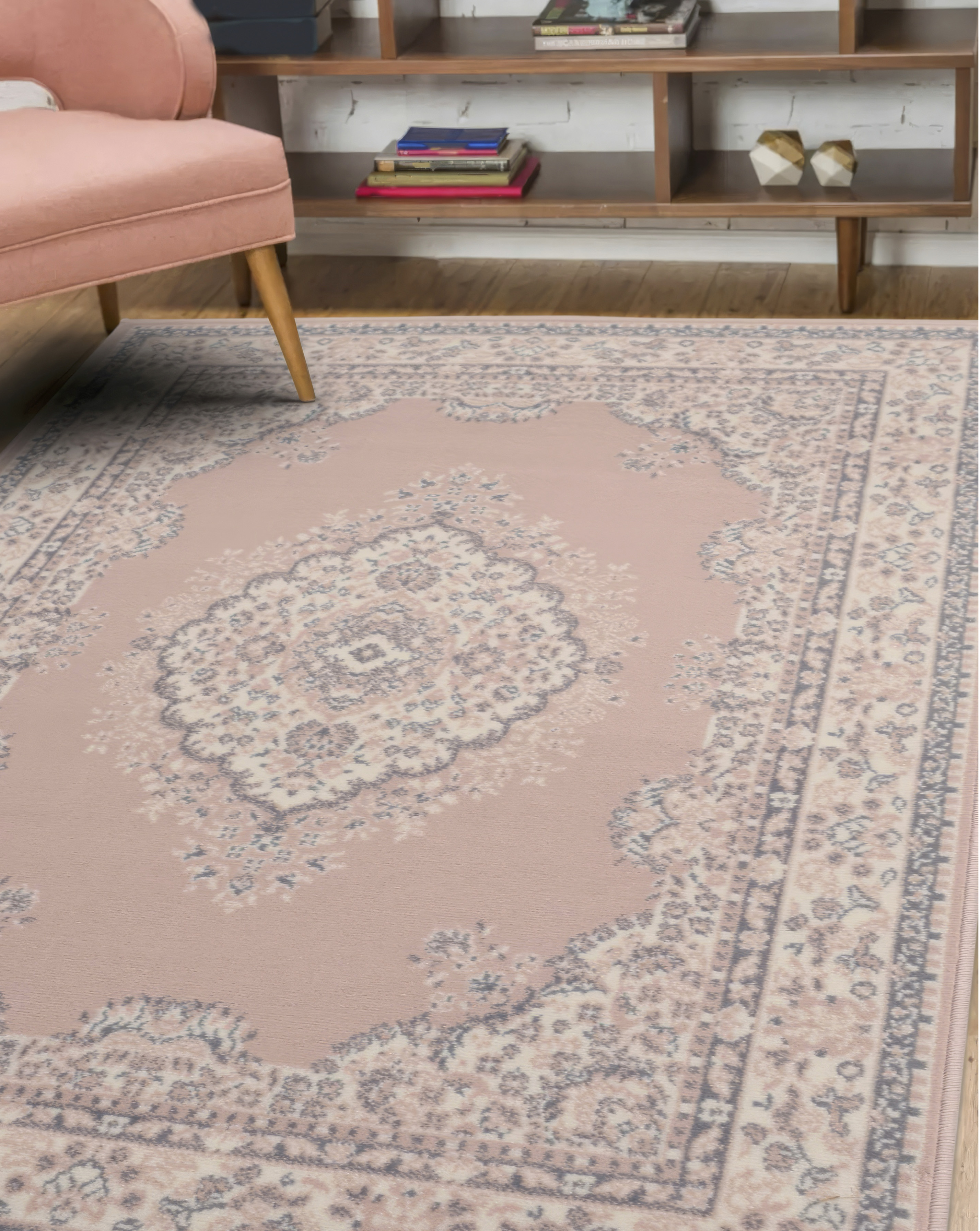 Homemaker Traditional Medallion Rug - Pink - 160x230