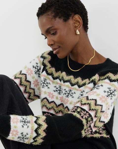 FAIRISLE TINSEL JUMPER
