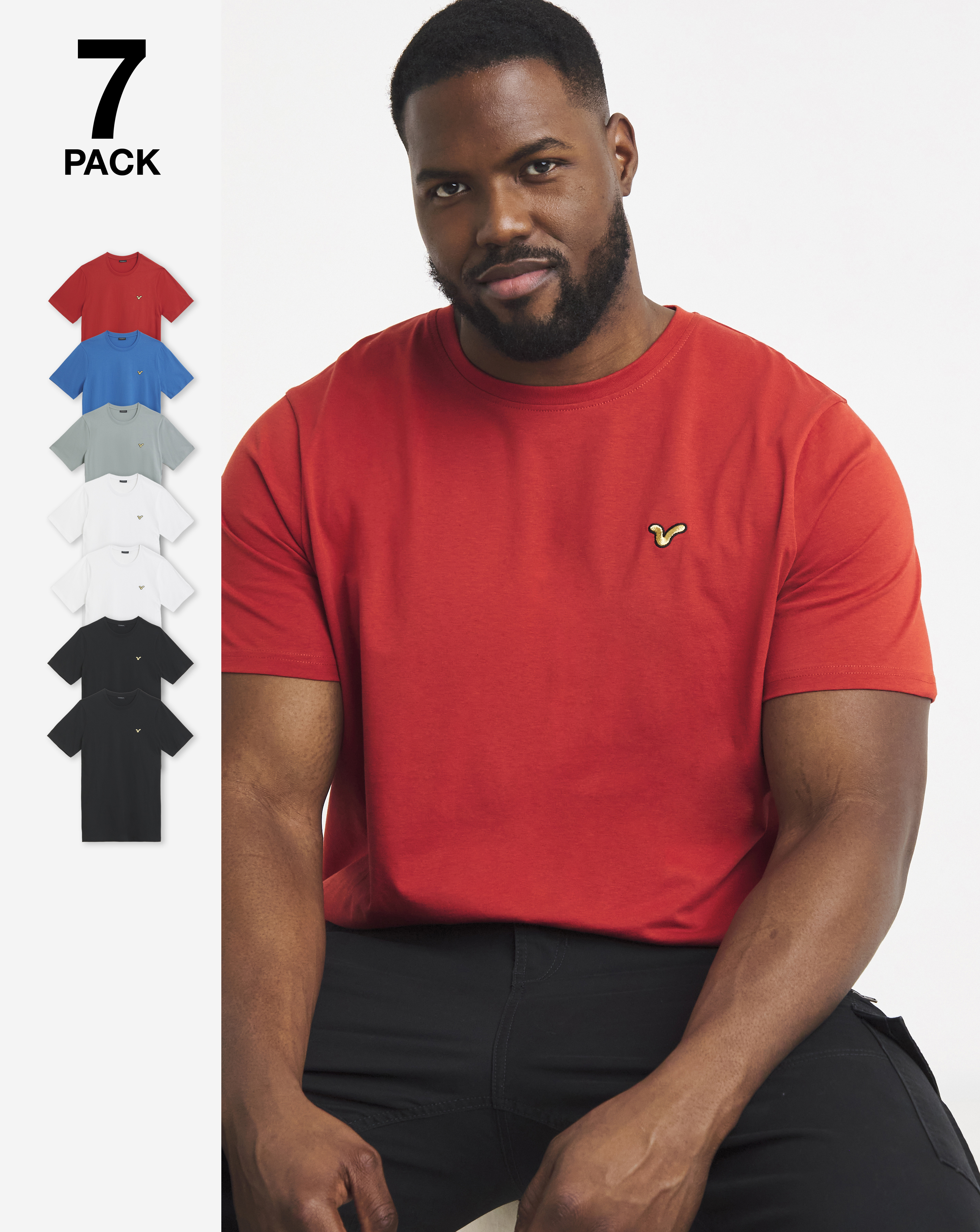 Voi Storm 7 Pack T-Shirts Long Length