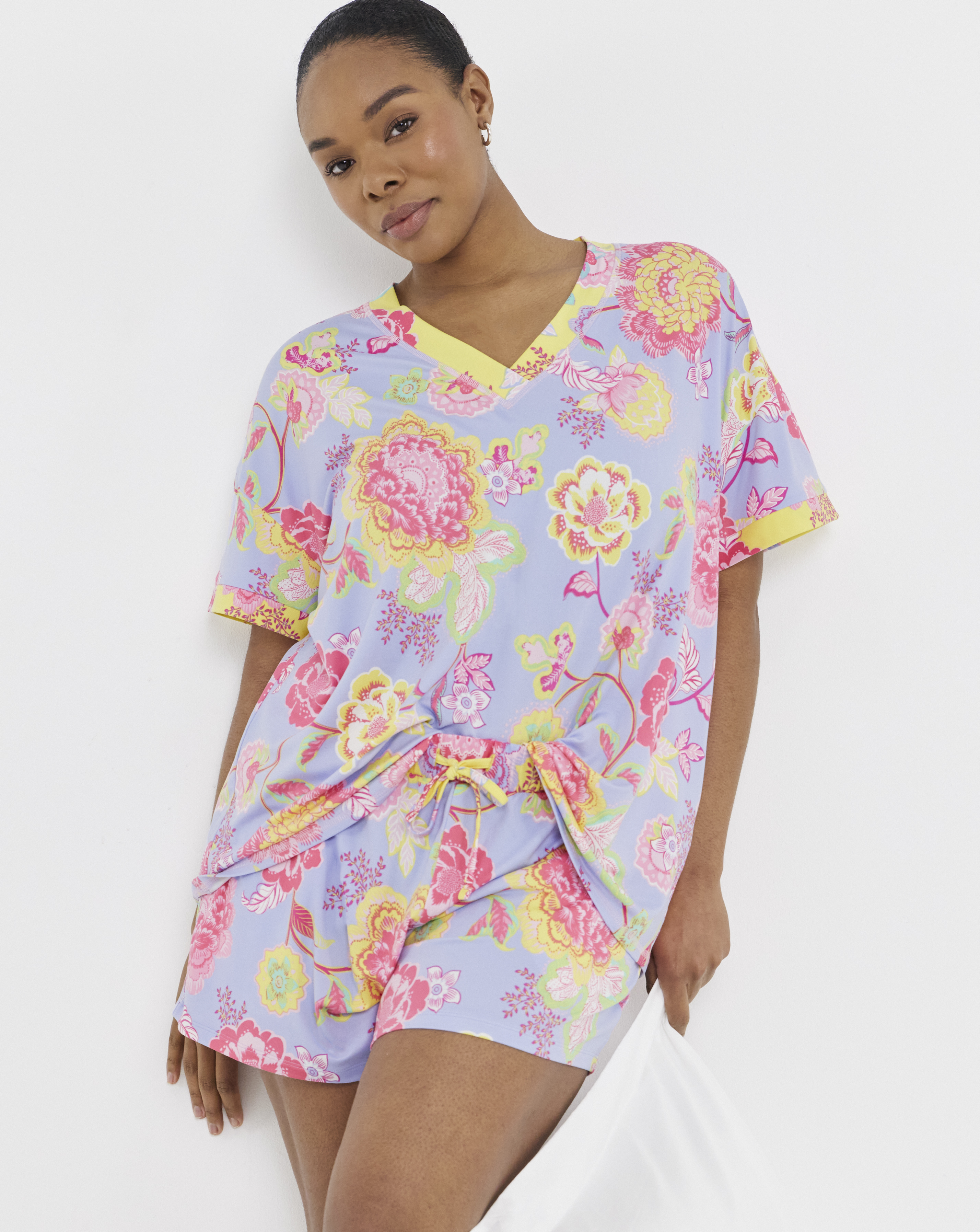 Figleaves Floral Shortie Pyjama Set