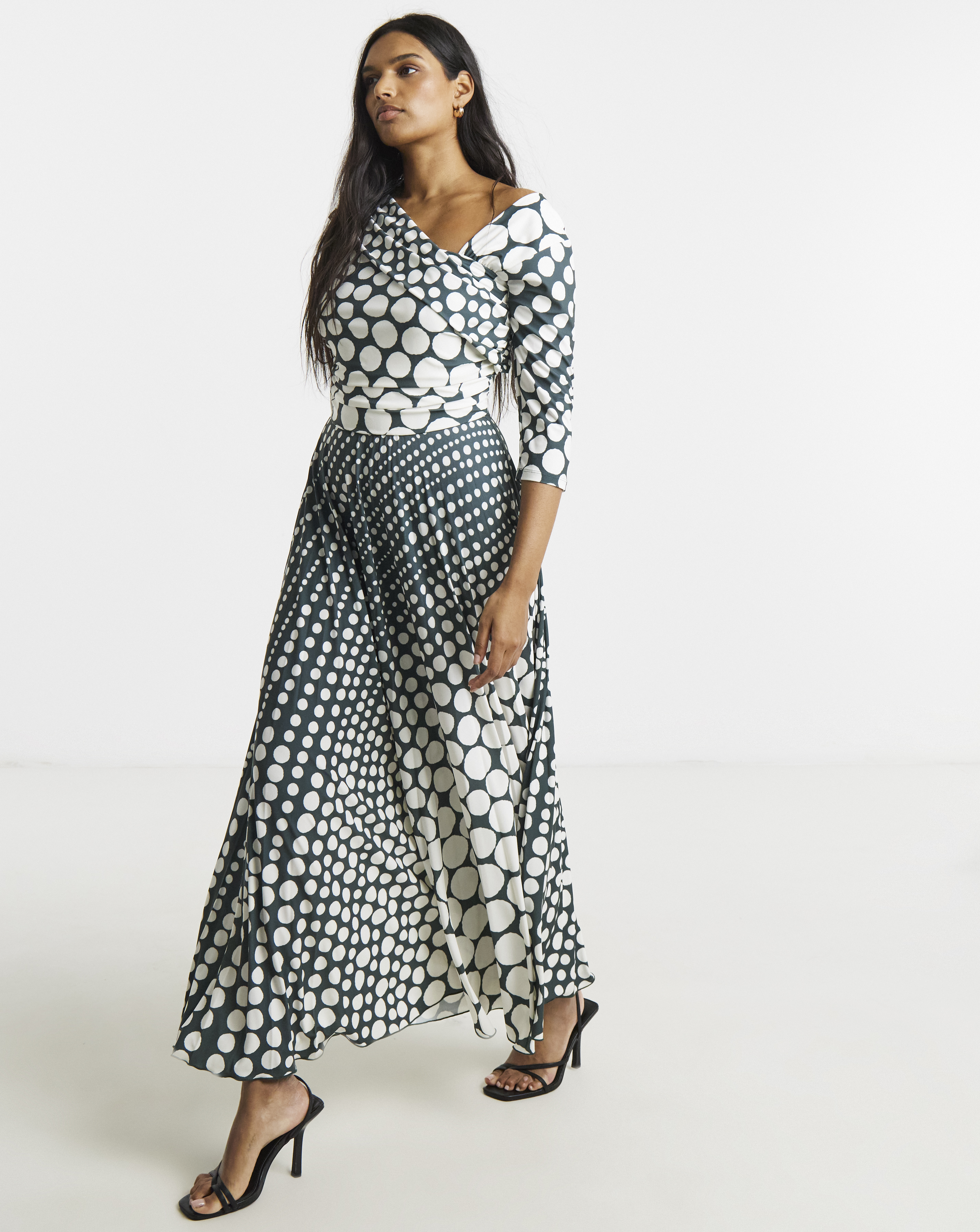 Joanna Hope Pleated Jersey Dress