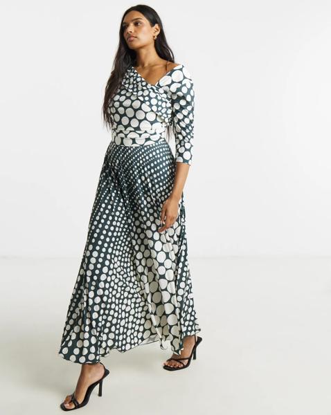 Joanna Hope Pleated Jersey Dress