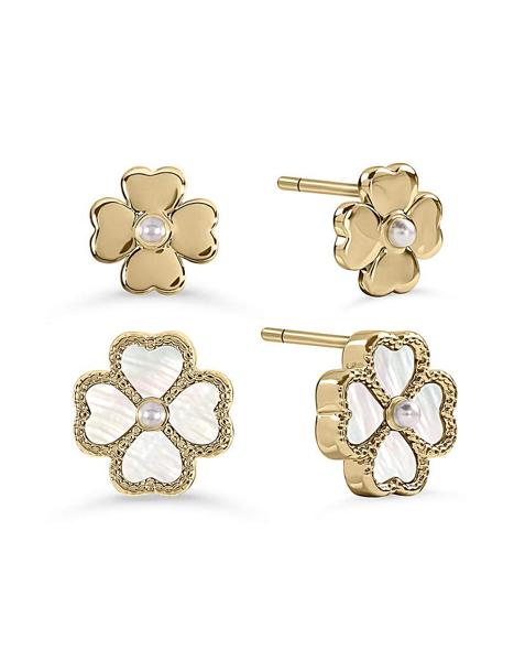 Radley Gold Plated MOP Heart earrings