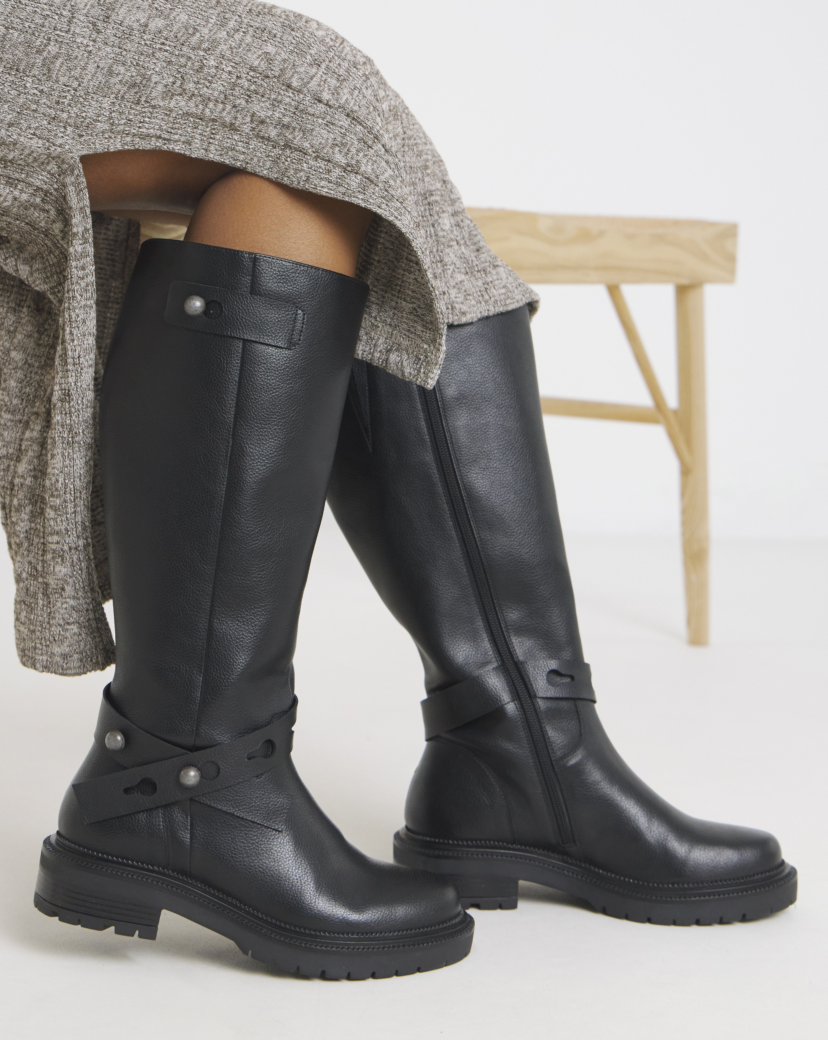 Casual Knee High Boots Wide C