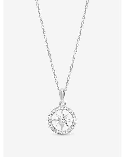 Sterling Silver 925 CZ Celestial Pendant