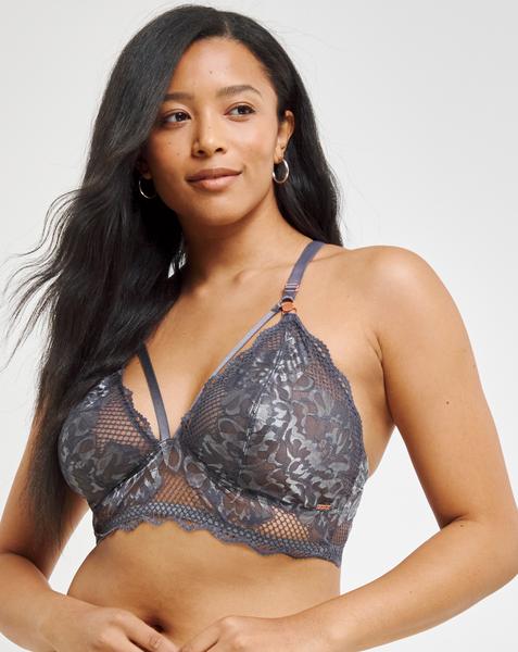 Figleaves Curve Curve Amore Bralette In Grey | UK Size 14 Women's