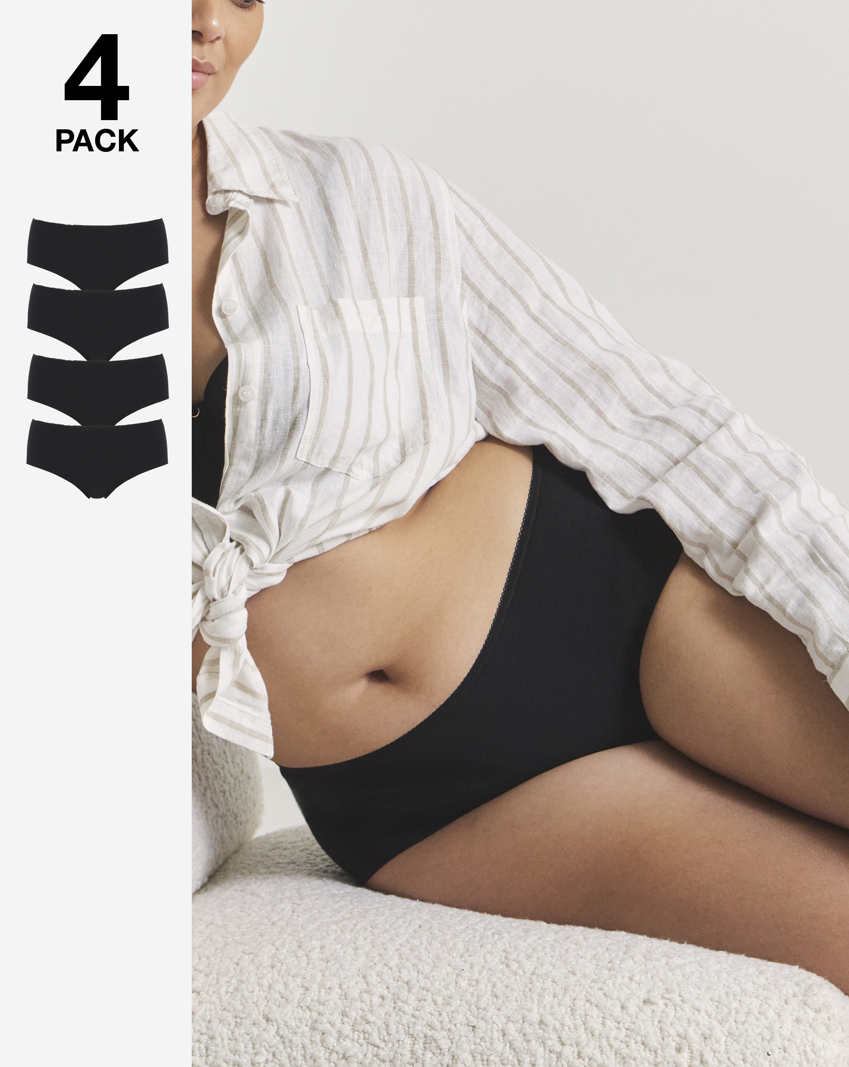 4 Pack Value Cotton Shorts