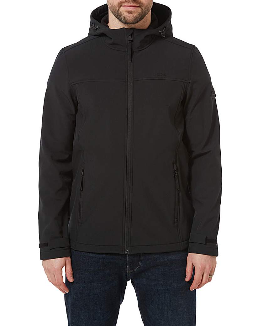 Tog24 Feizor Mens Hooded Softshell Black - Tog 24 - Size2XL48/50
