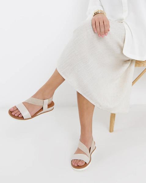 Asymmetric Wedge Sandal Wide