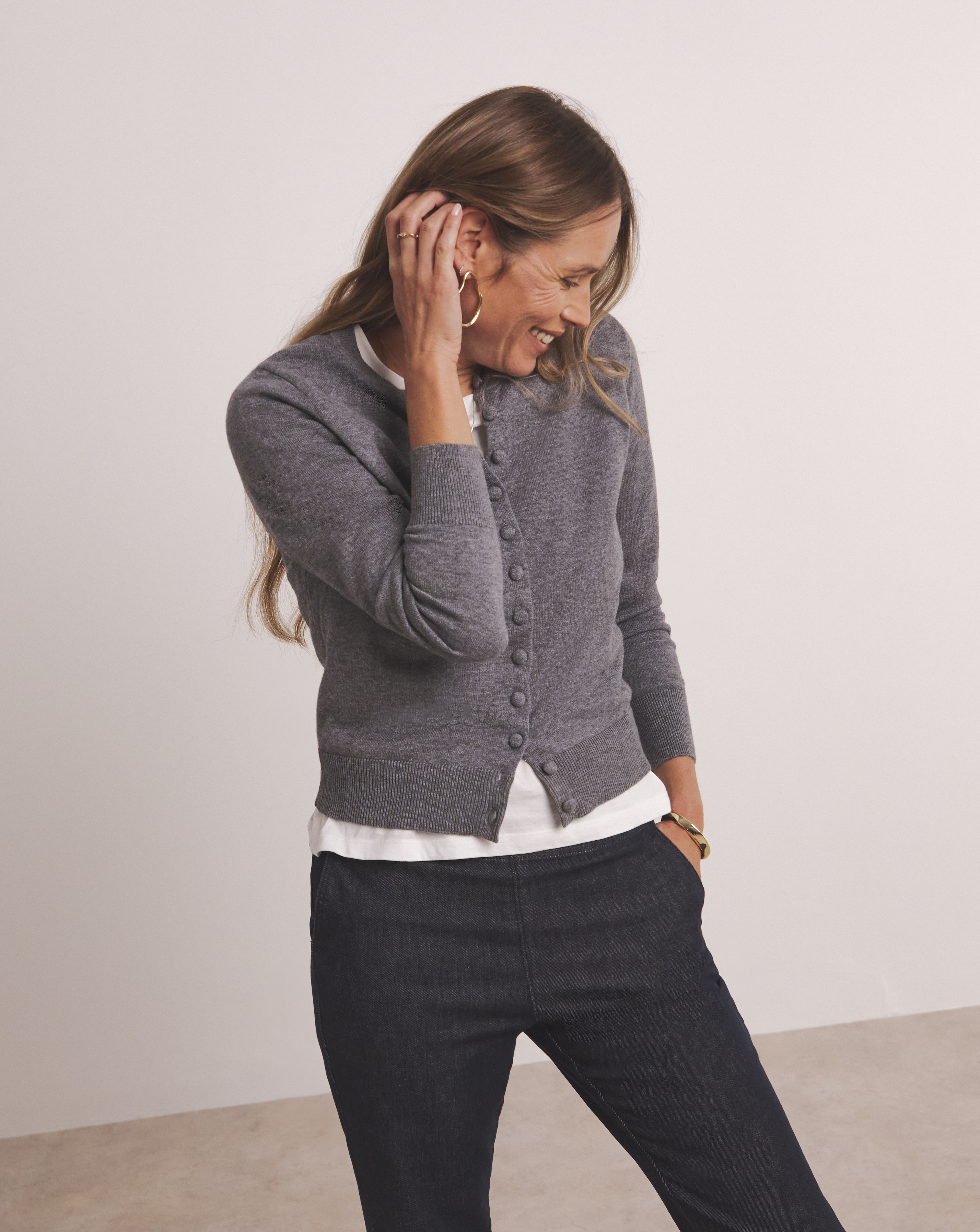 ANTHOLOGY MERINO WOOL BLEND CARDIGAN