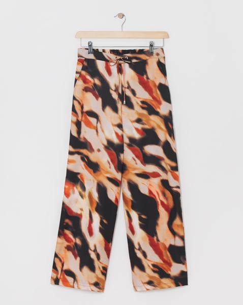 Herringbone Wide Leg Trouser