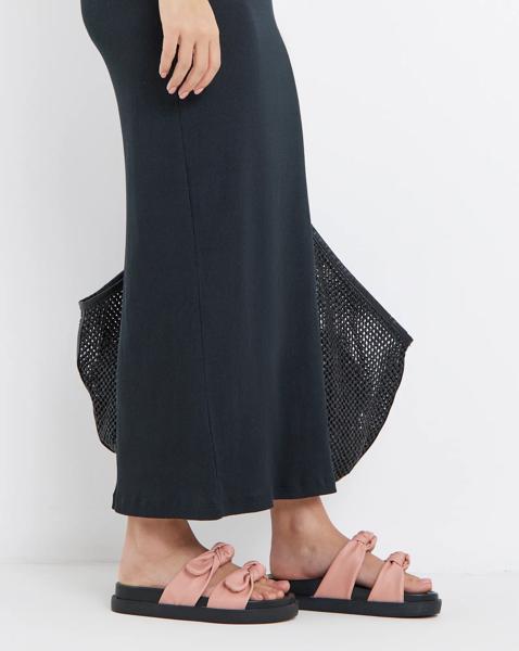 Bow Detail Slider Sandals Wide