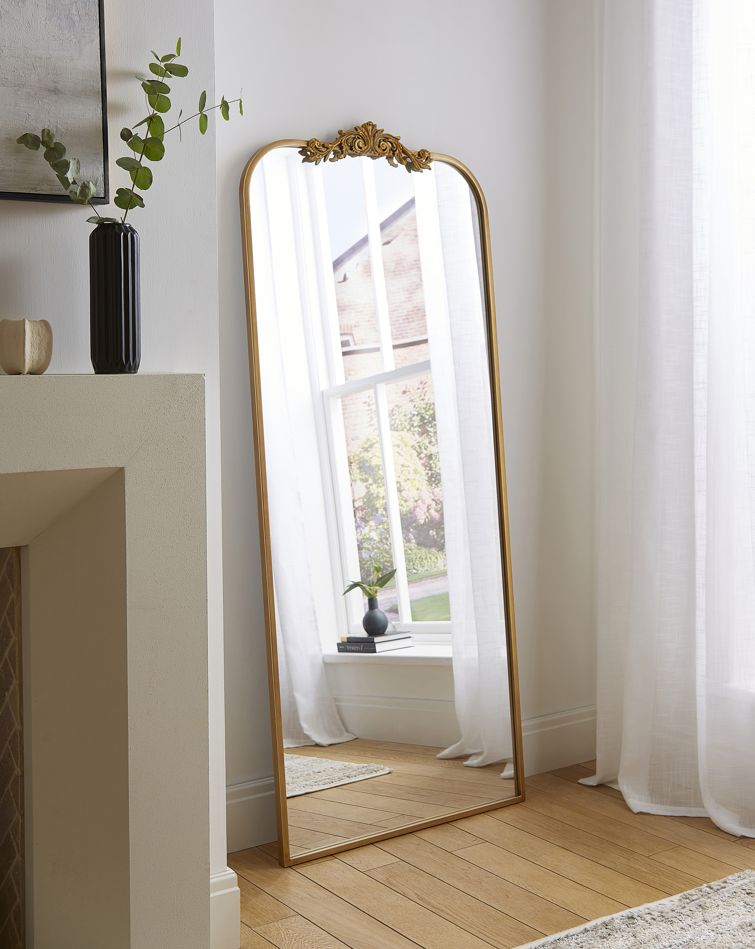 Joanna Hope Antique Gold Leaner Mirror