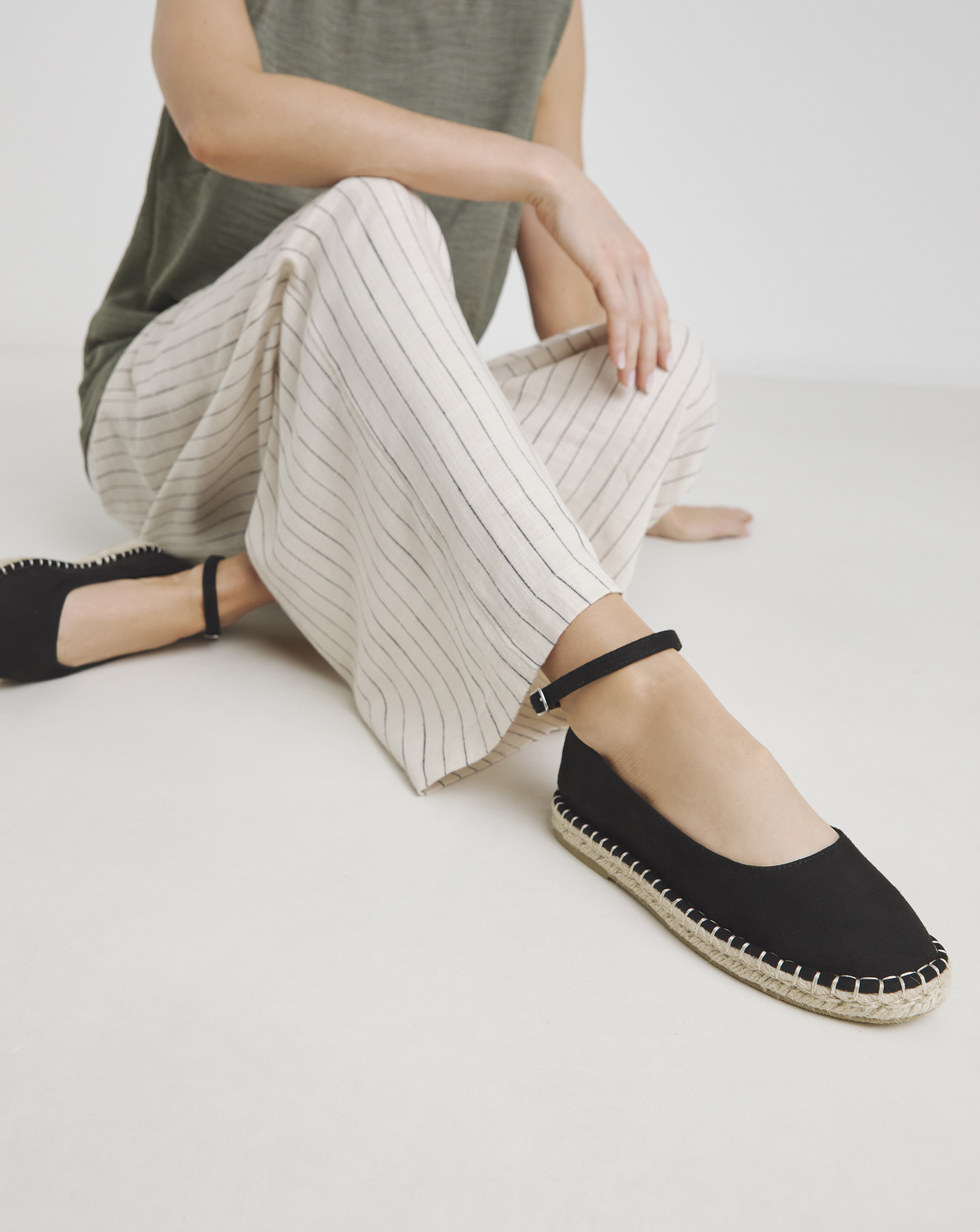 Espadrille Ballerina Ankle Strap Ex Wide