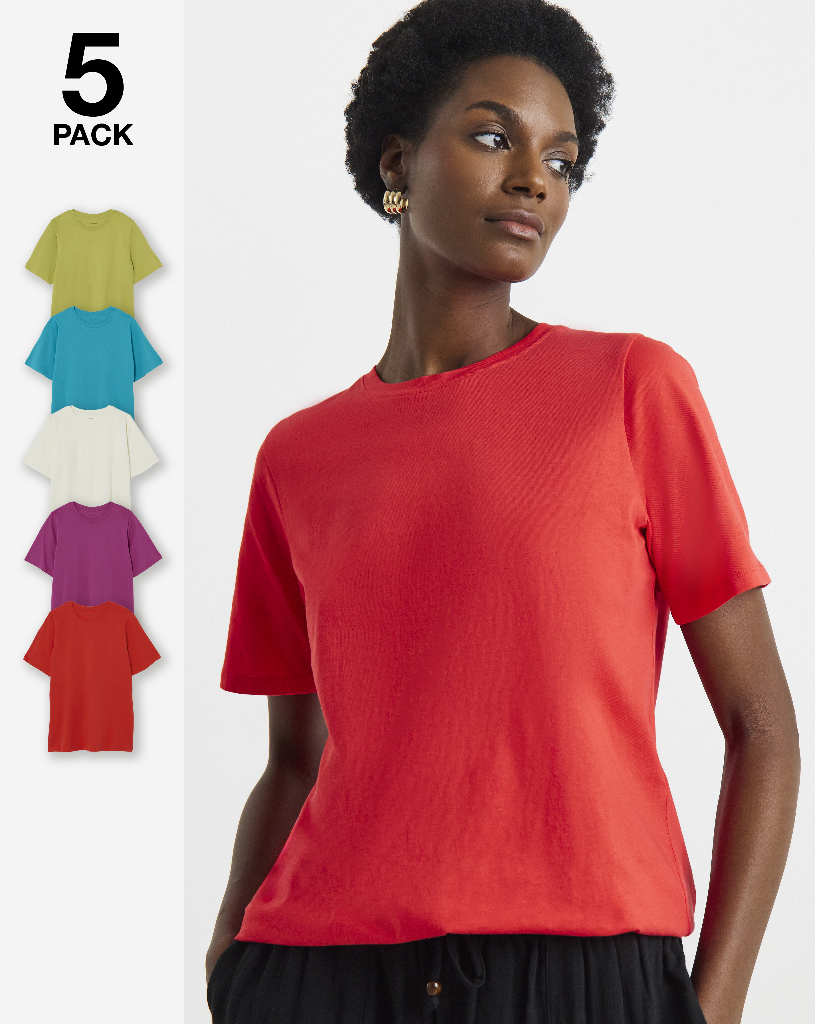 5 Pack Crew Neck T-shirt