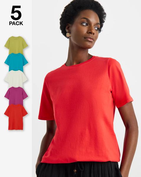 5 Pack Crew Neck T-shirt