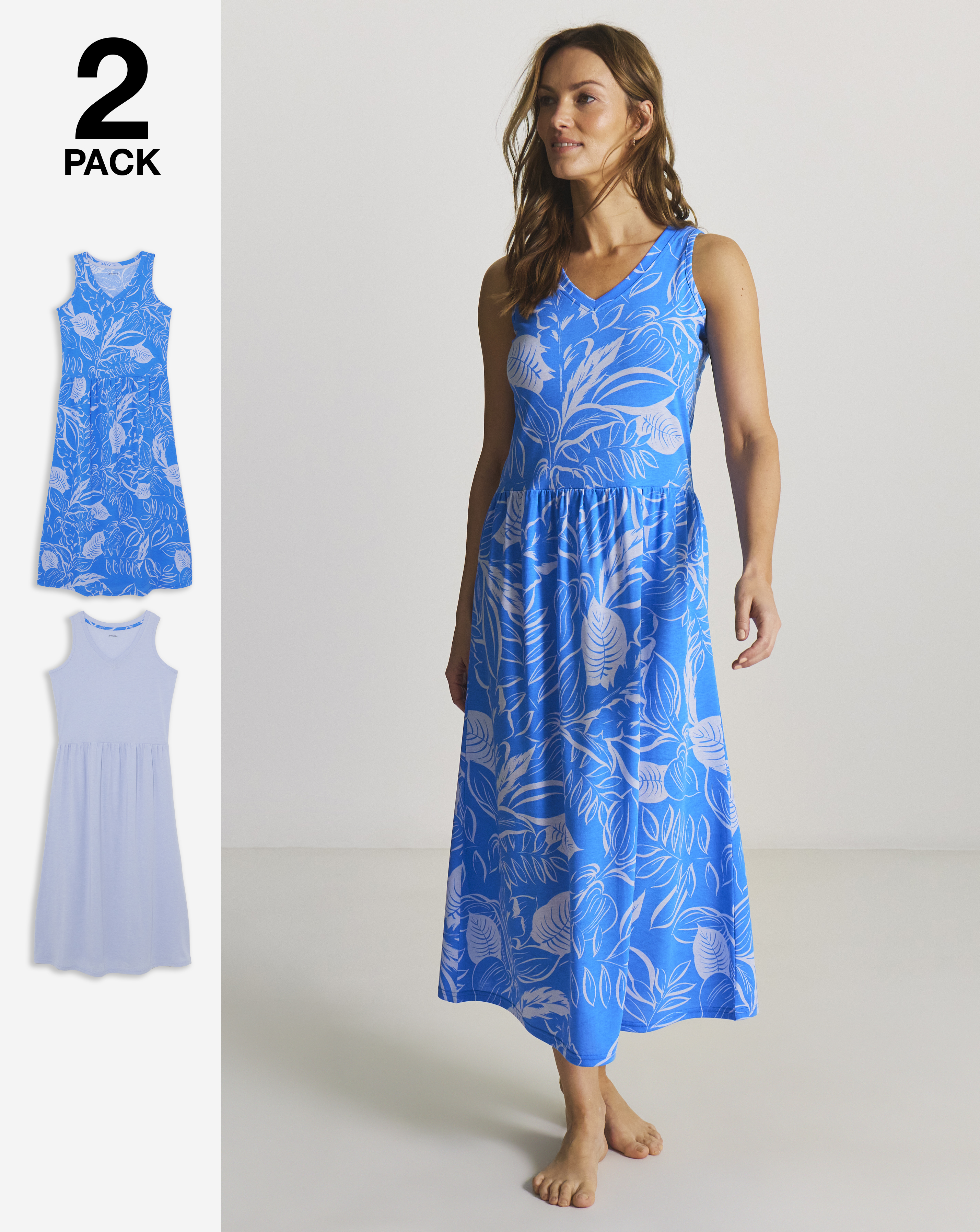 JD Williams 2 Pack Value Leaf Nighties