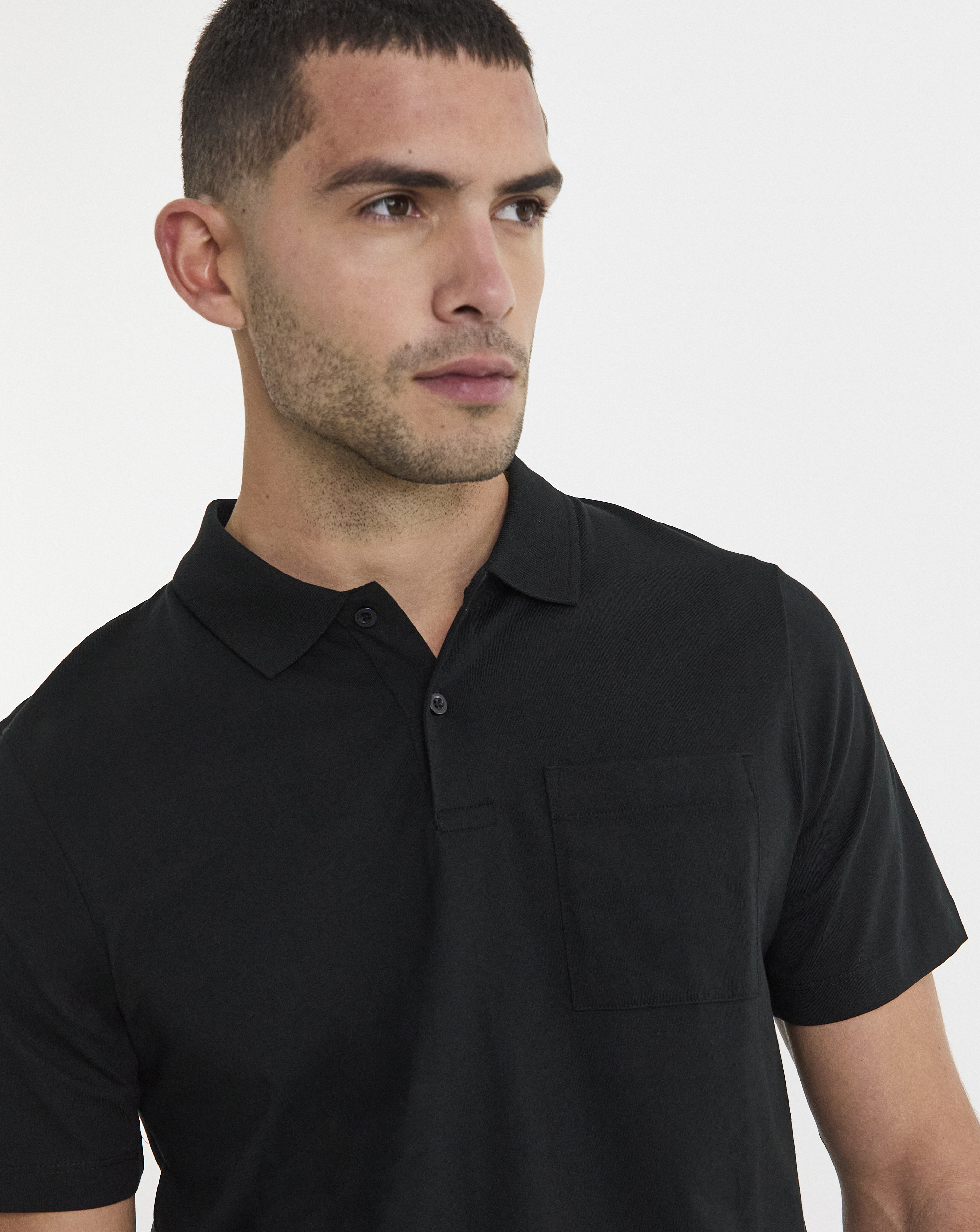 Pure Cotton Jersey Pocket Polo Long