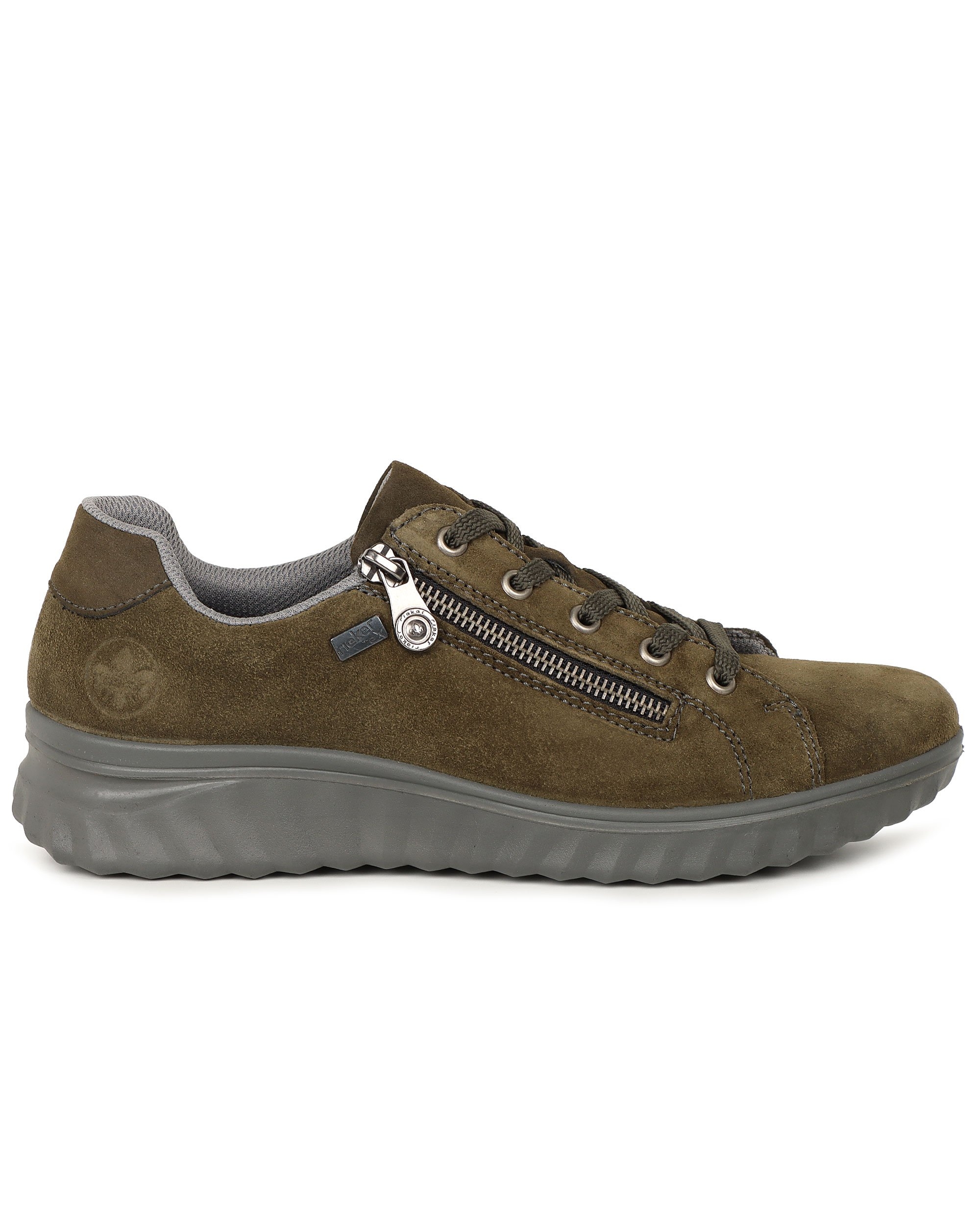 Rieker Etta Womens Waterproof Shoes Khaki Suede - Rieker - Size5