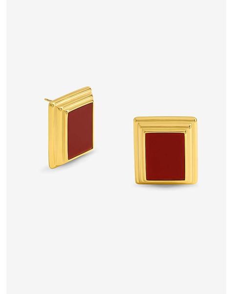 Jon Richard Gold Plated Enamel Earrings