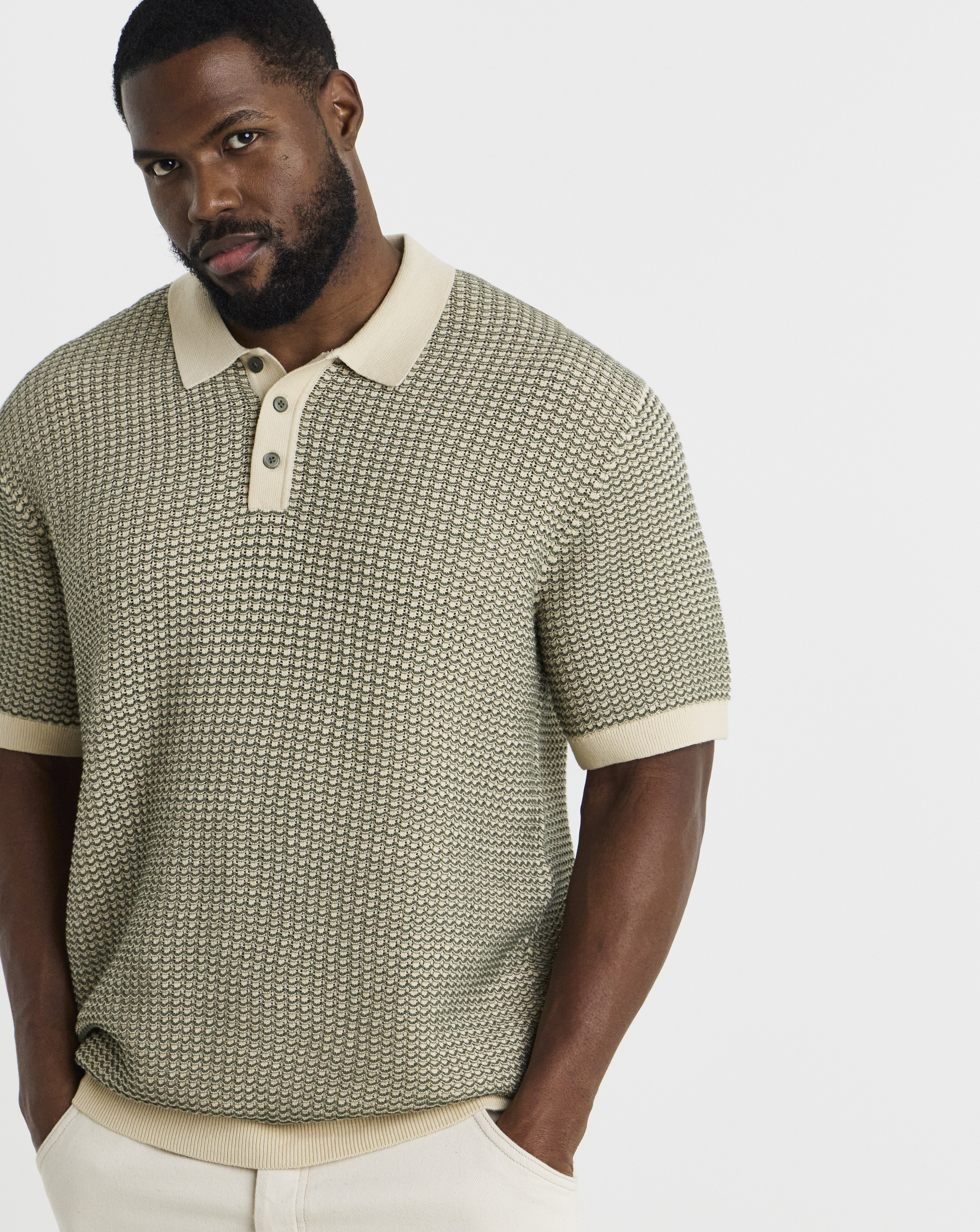 Jack & Jones Olive Premium Kingsley Polo - M(44)