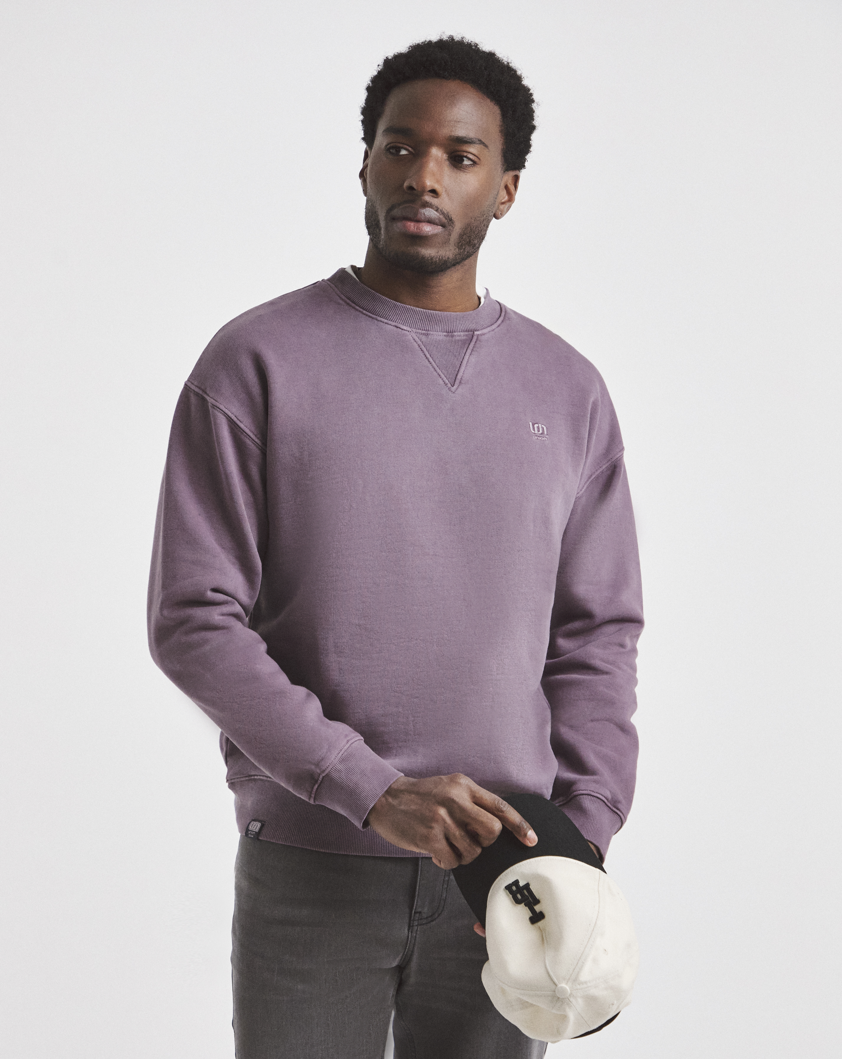 Union Crew Neck Sweatshirt - Plum