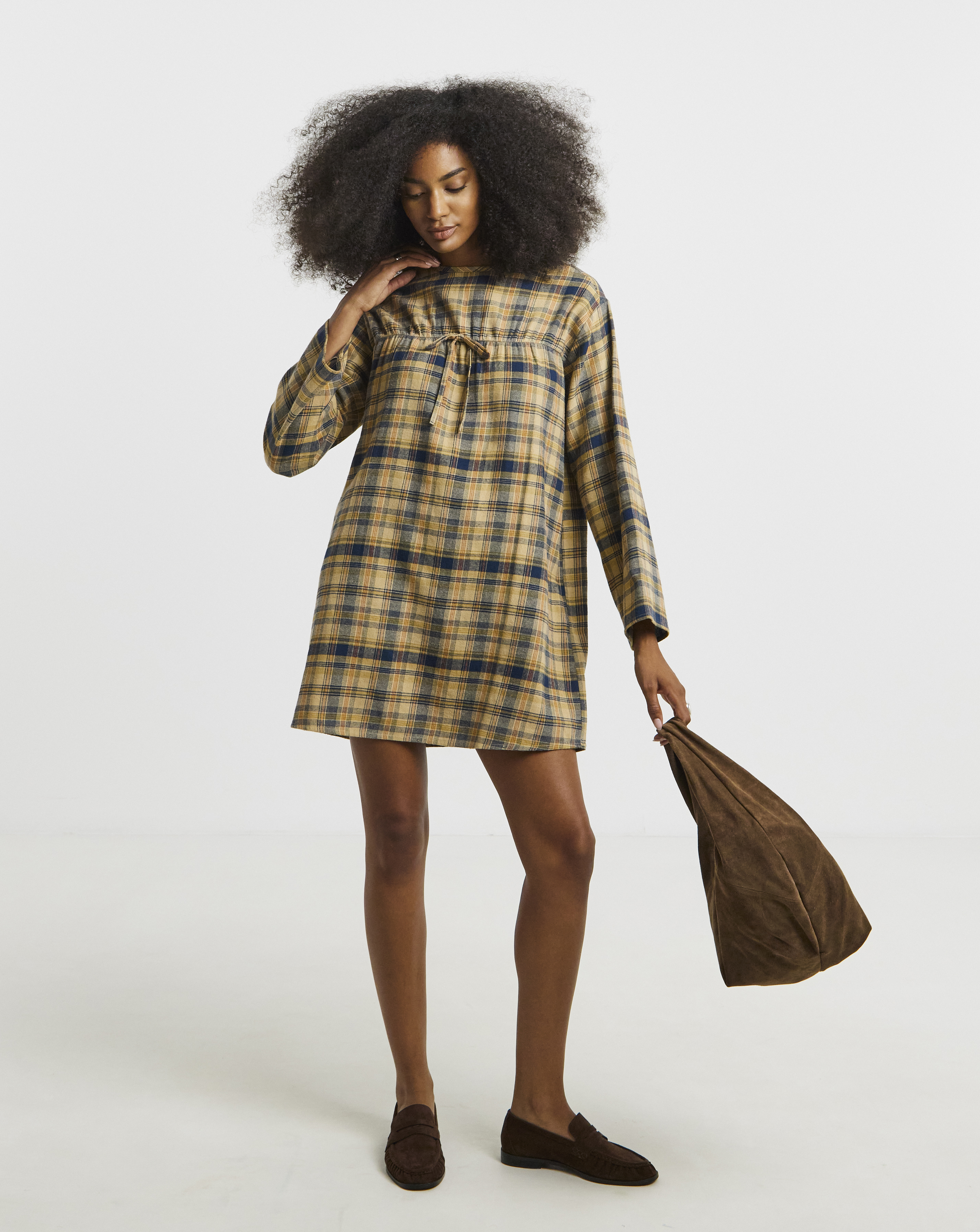 Native Youth Gingham Mini Dress
