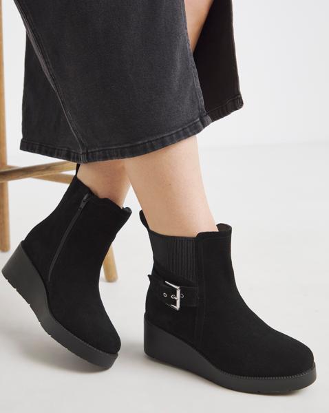 Wedge Chelsea Boots Wide