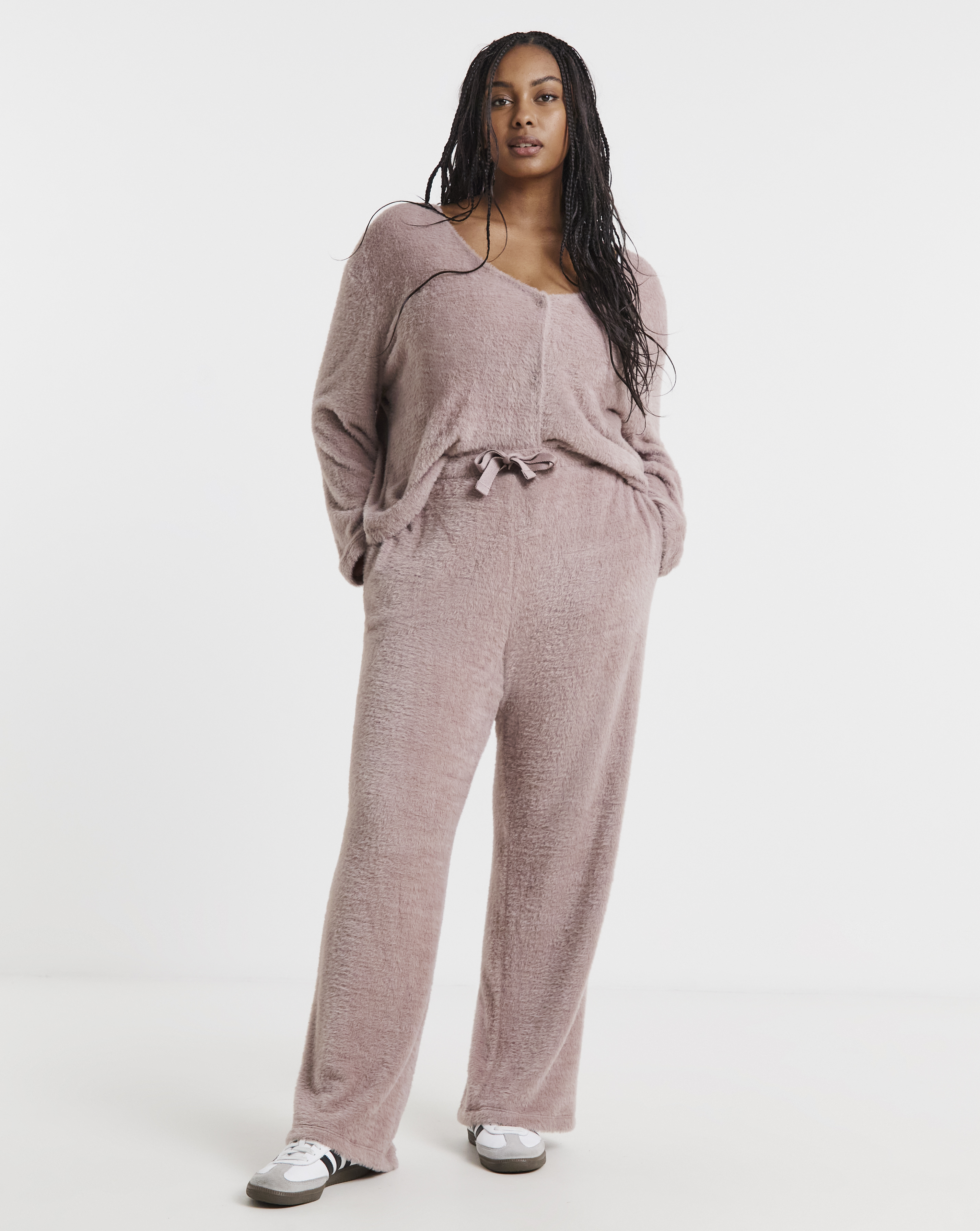 Fluffy Wide Leg Jogger