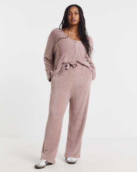 Fluffy Wide Leg Jogger
