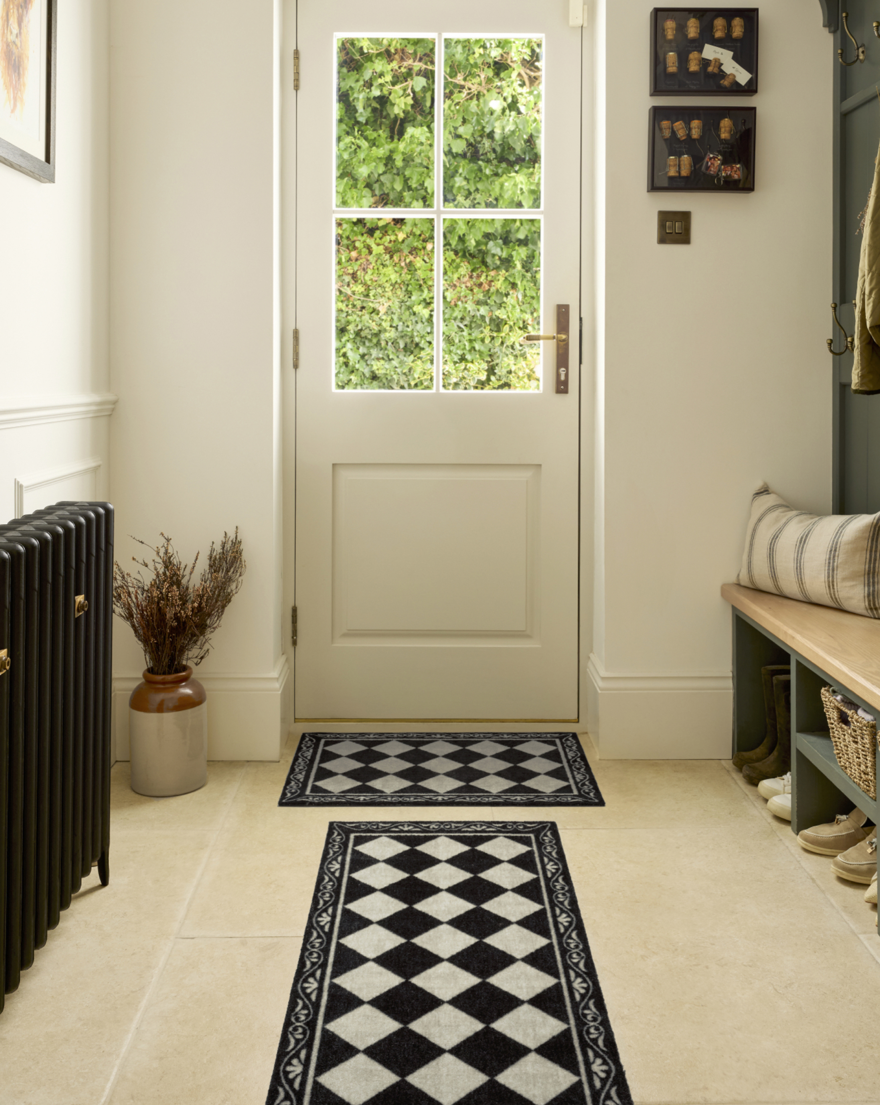 Nylon Indoor Manor Tile Runner