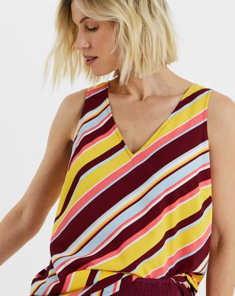 V Neck Woven Vest