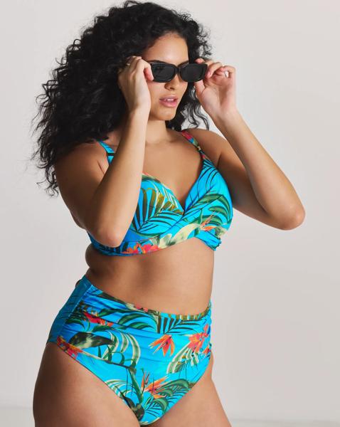 Ruched High Waist Bikini Brief