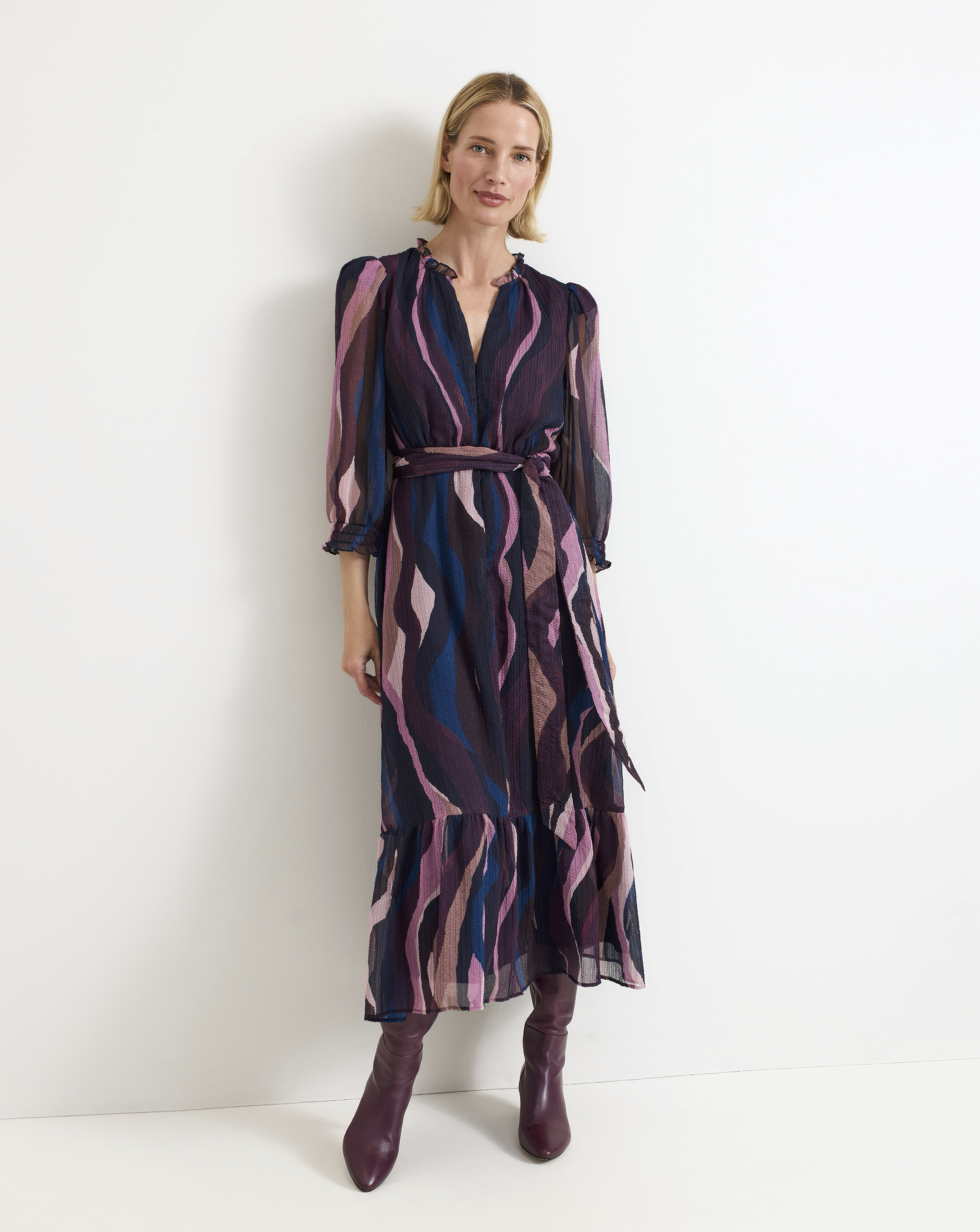 Phase Eight Cara Puff Sleeve Swing Dress