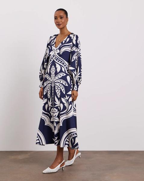 Joanna Hope Long Sleeve Tea Dress