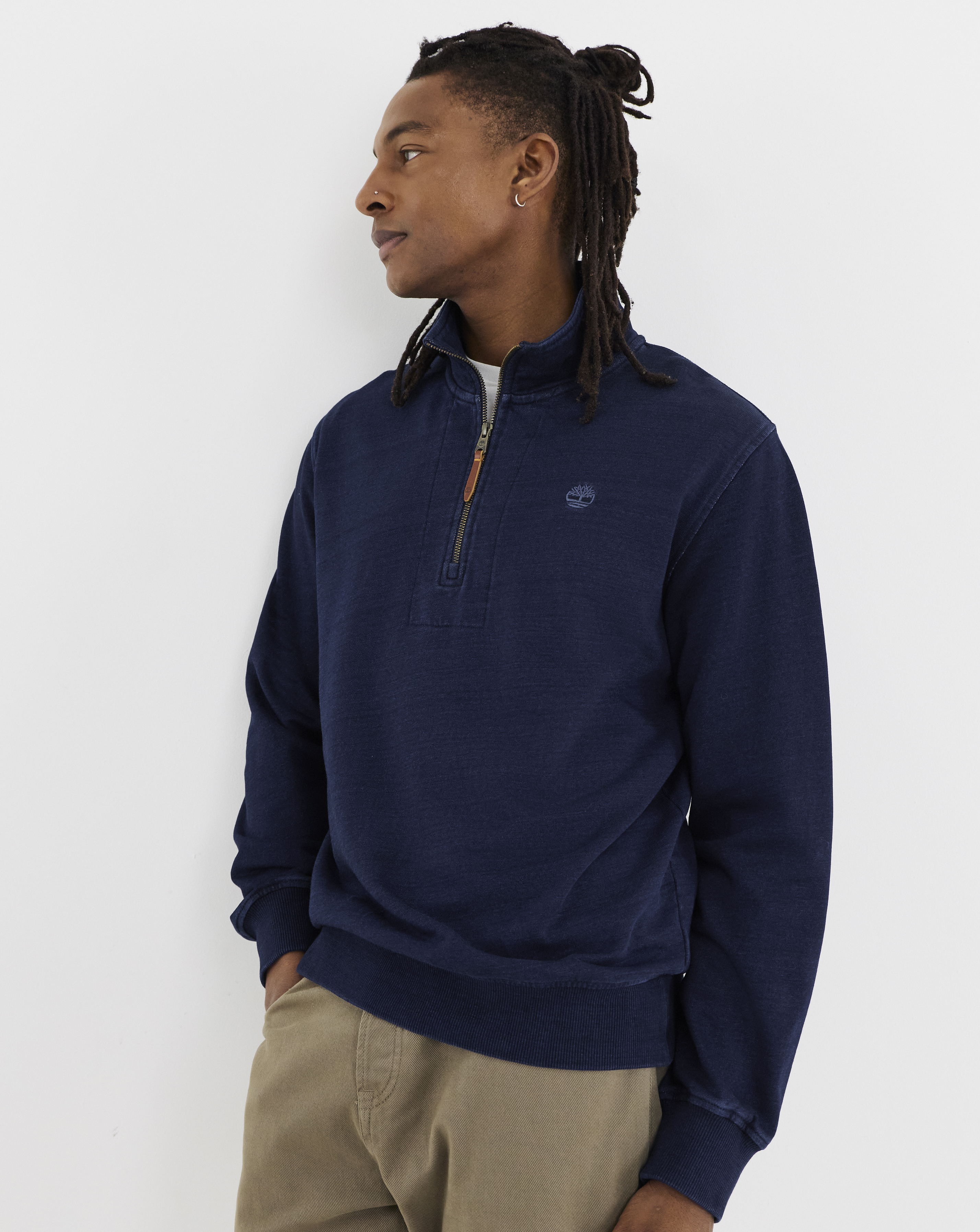 Timberland Indigo 1/4 Zip Sweatshirt