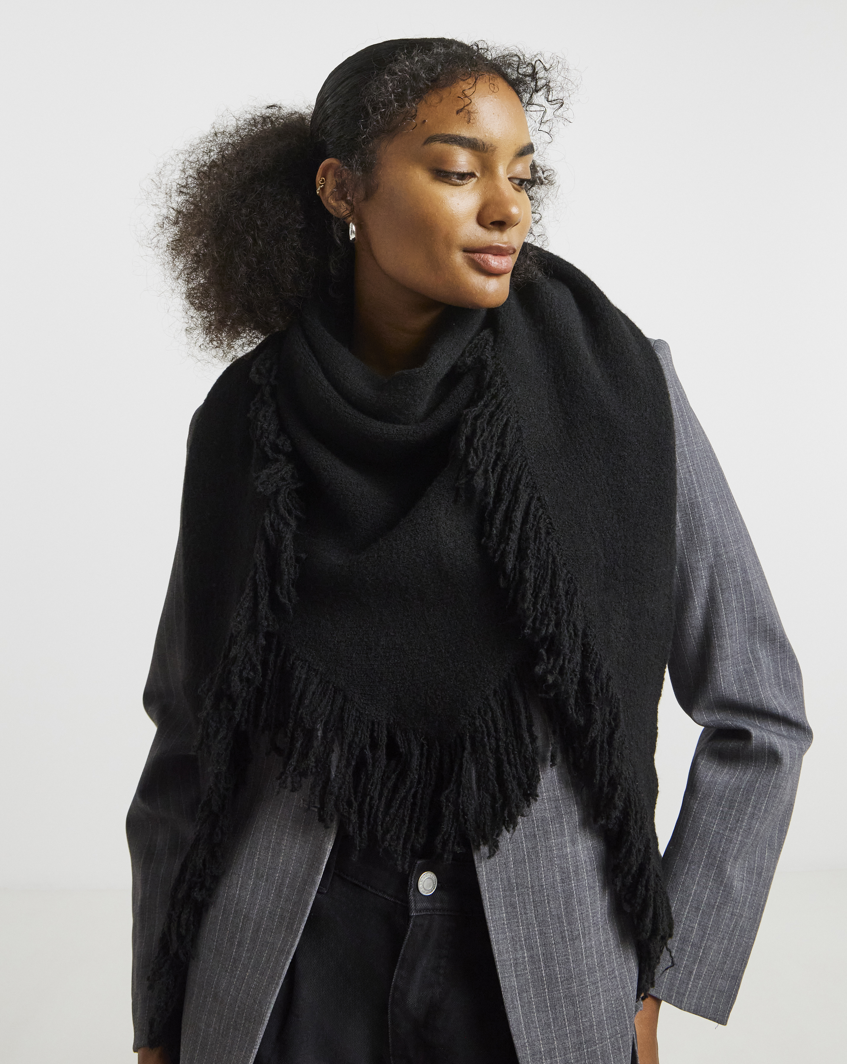 Fringe Detail Wrap Scarf