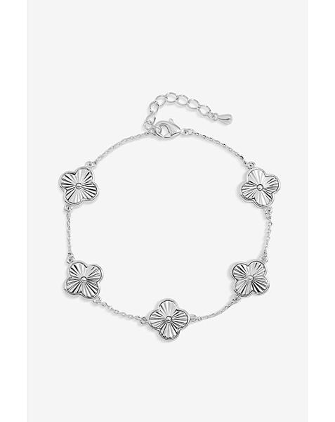 Silver Plated Clover Bracelet