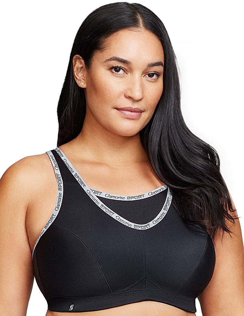 Glamorise 1066 Sport Bra Black - Glamorise - Size40D