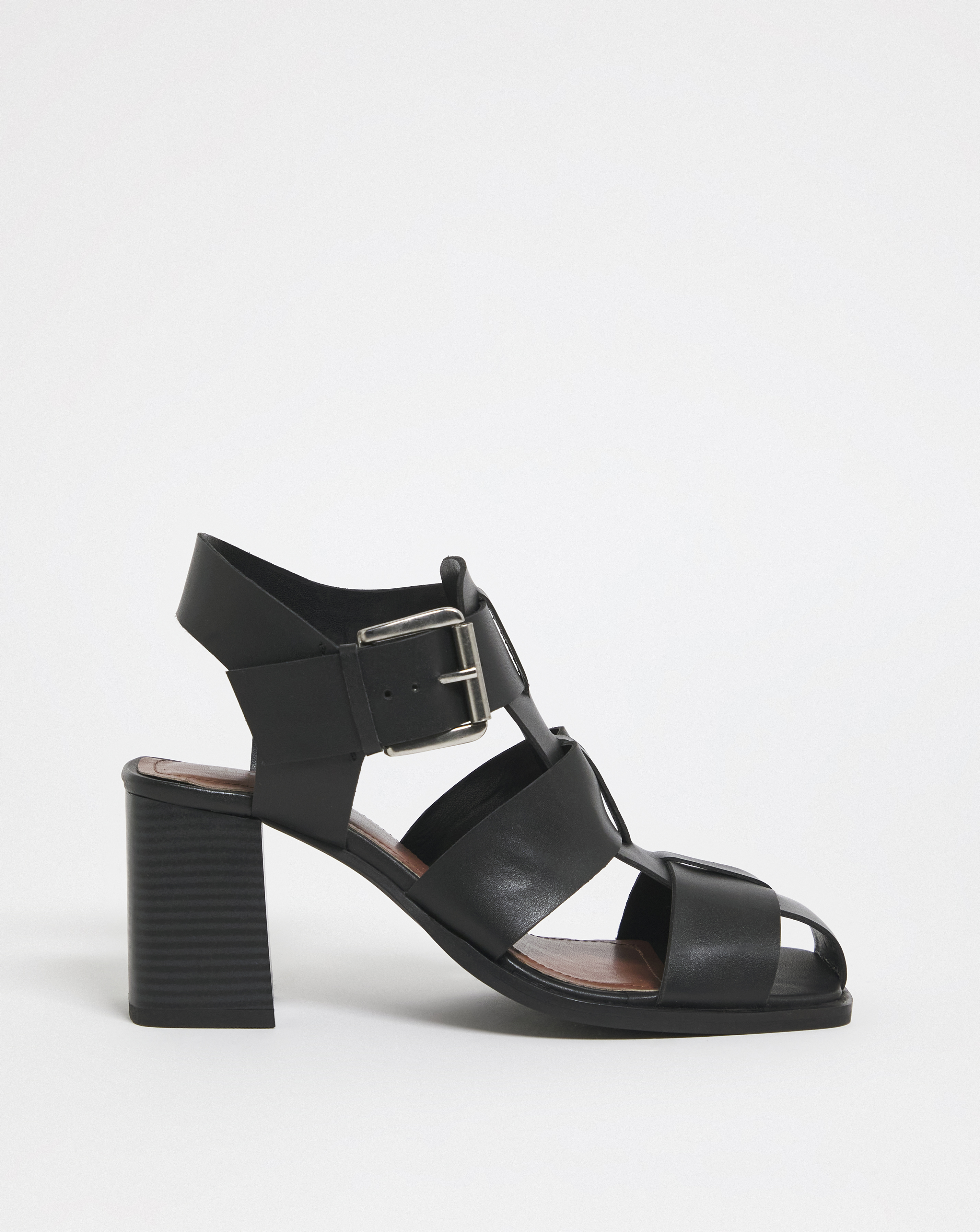 Fisherman Block Heeled Shoes Ex Wide