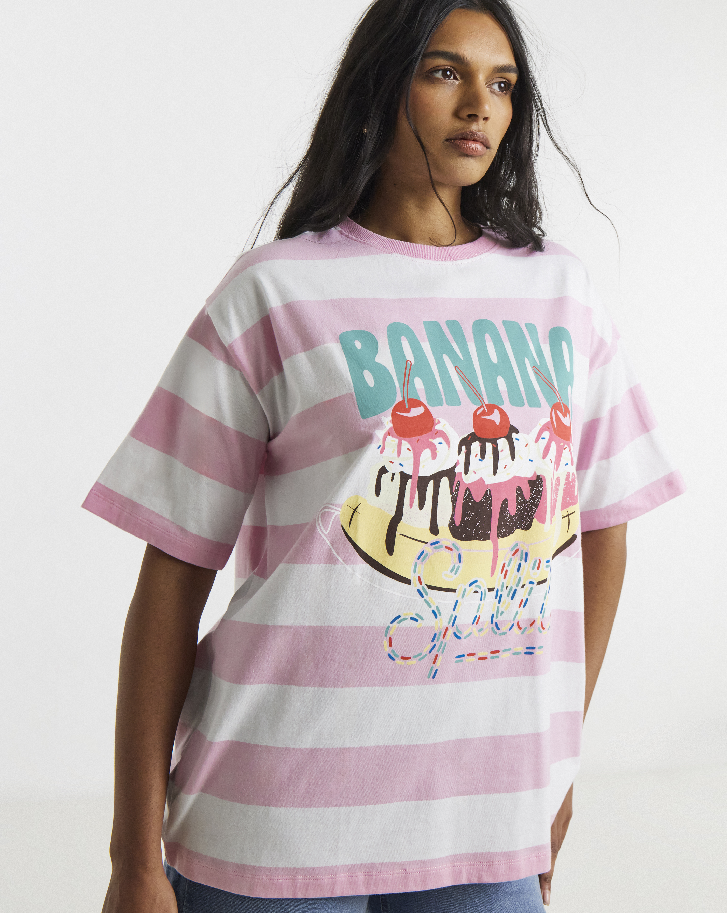 Ice Cream Graphic Oversized T-Shirt