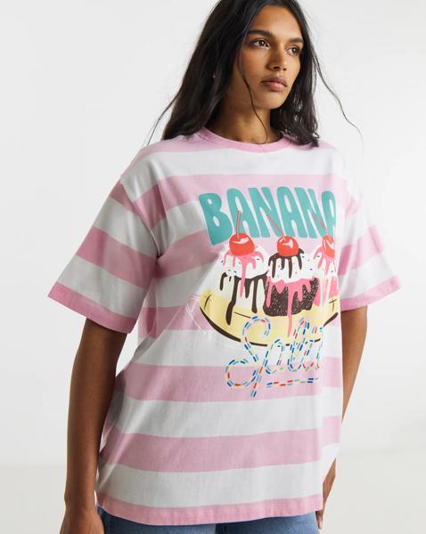 Ice Cream Graphic Oversized T-Shirt