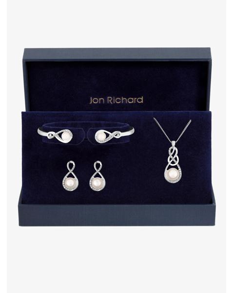 Pearl Crystal Infinity Set - Gift Box