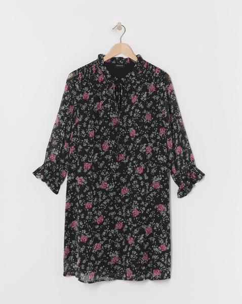 Tie Neck Trapeze Dress