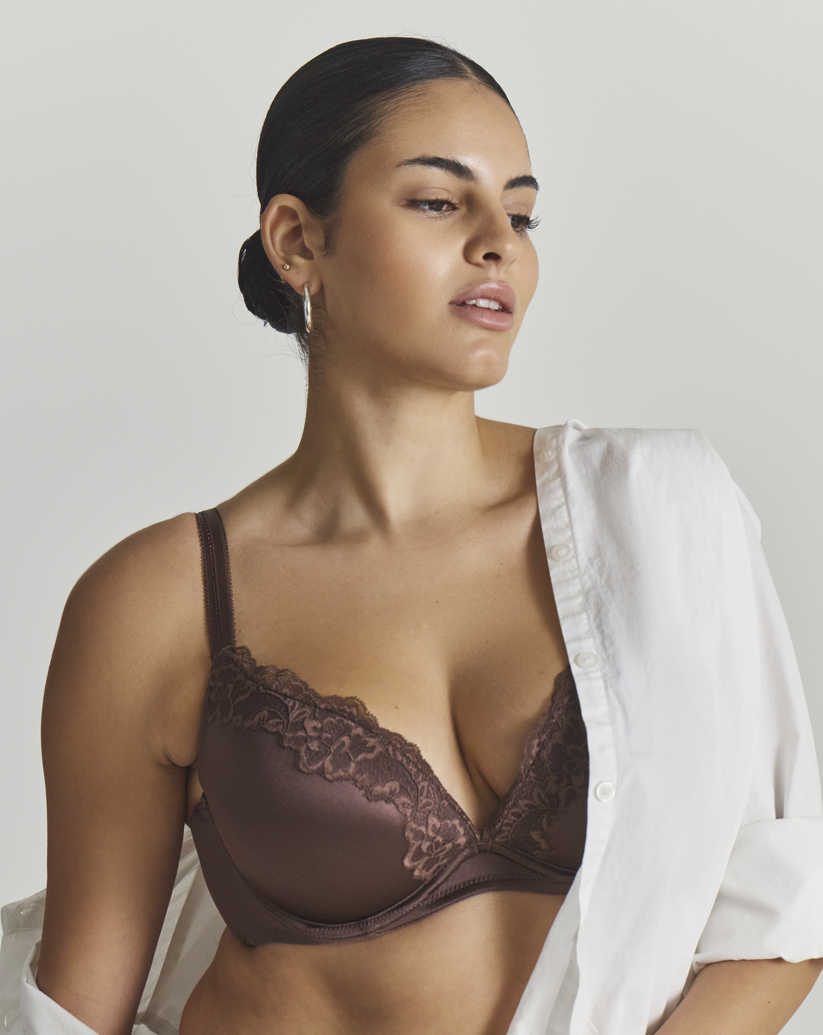 New In - Dorina Push Up Plunge Bra Brown