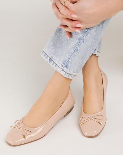 Square Toe Ballerina Shoes Ex Wide Fit