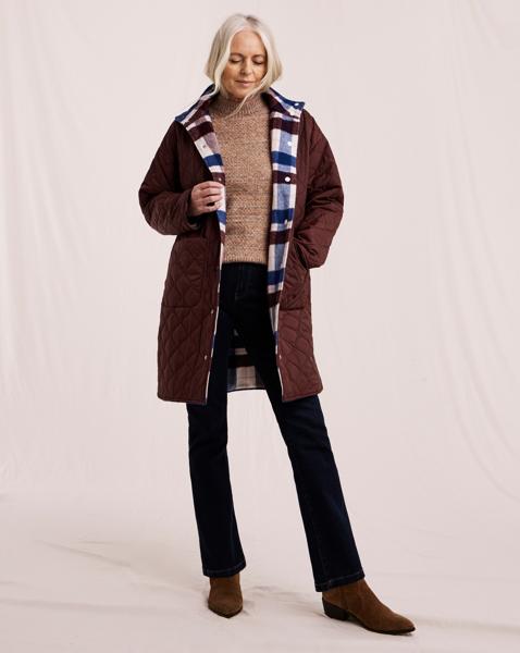 Julipa Reversible Check Coat