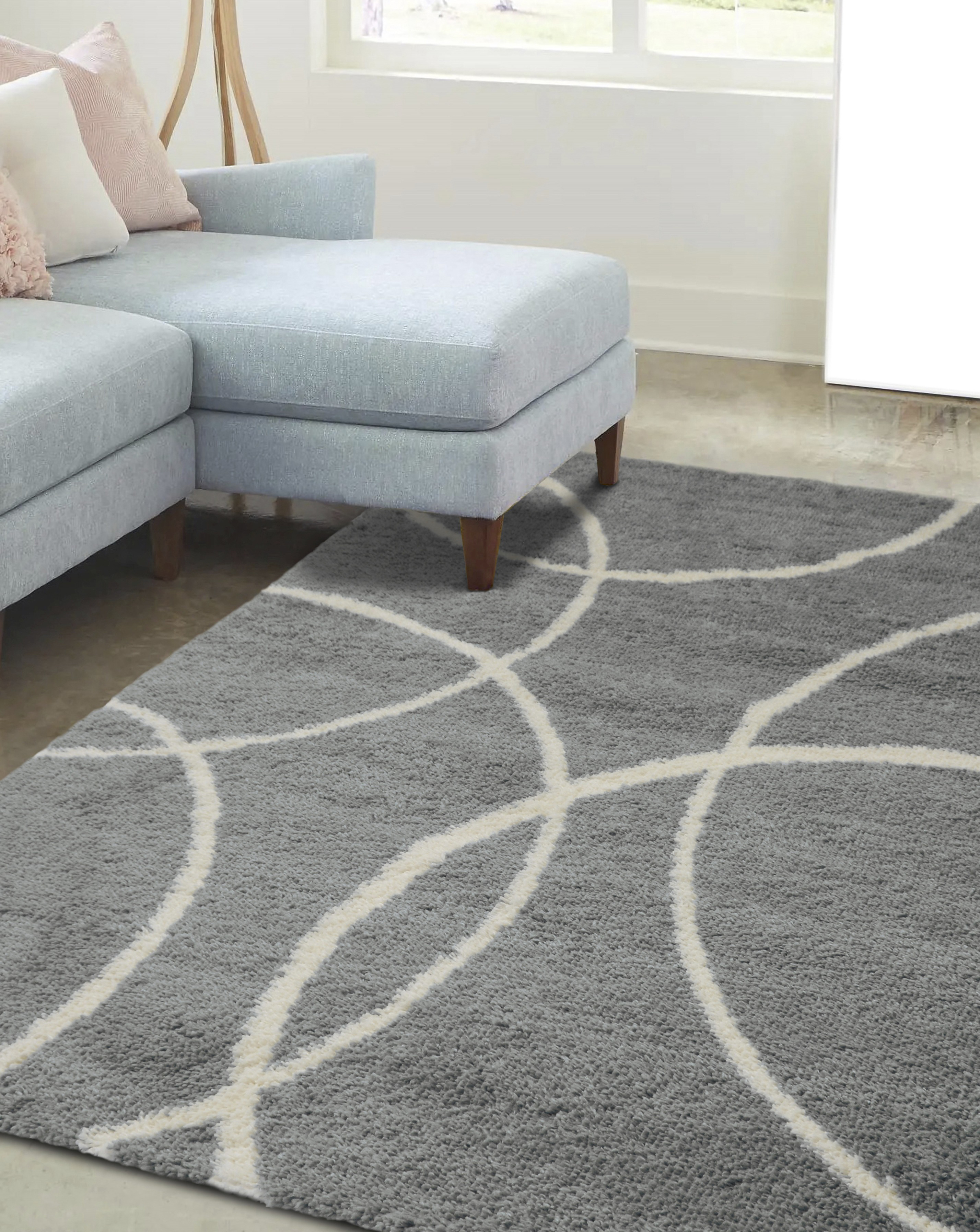 Snug Shaggy Circles Cosy Rug